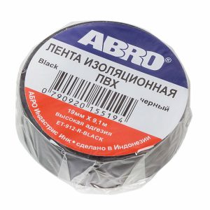 Изолента ABRO  9 м (чёрная 19мм)